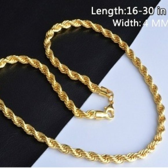 Other - new Italian twisted chain necklaces 20" and 22" 18k gold filled